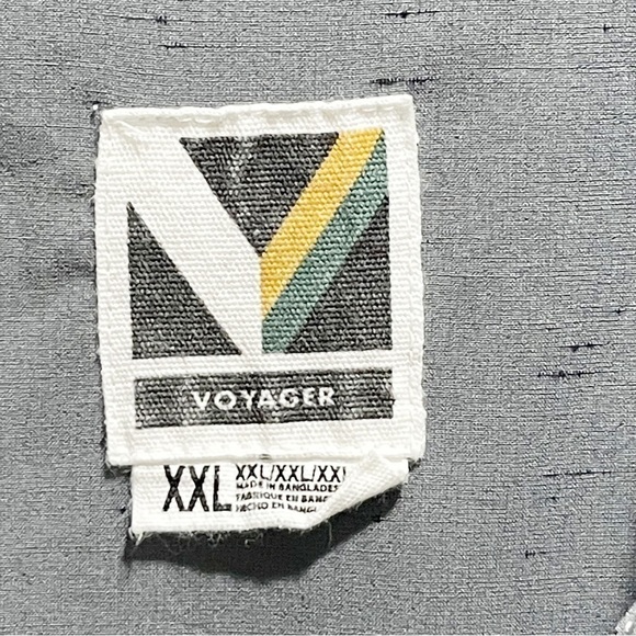 VOYAGER GOODS Men’s Heather Gray Roll Tab Sleeve Performance Fabric Shirt XXL - Picture 5 of 7